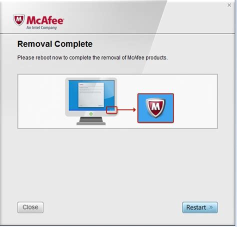 mcafee desinstallation